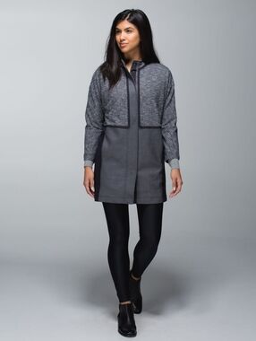 Lululemon Cocoon Car Coat Black/ Coco Pique Black/ Shine Dot Black Size S